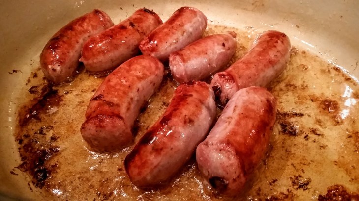 sausage in pan